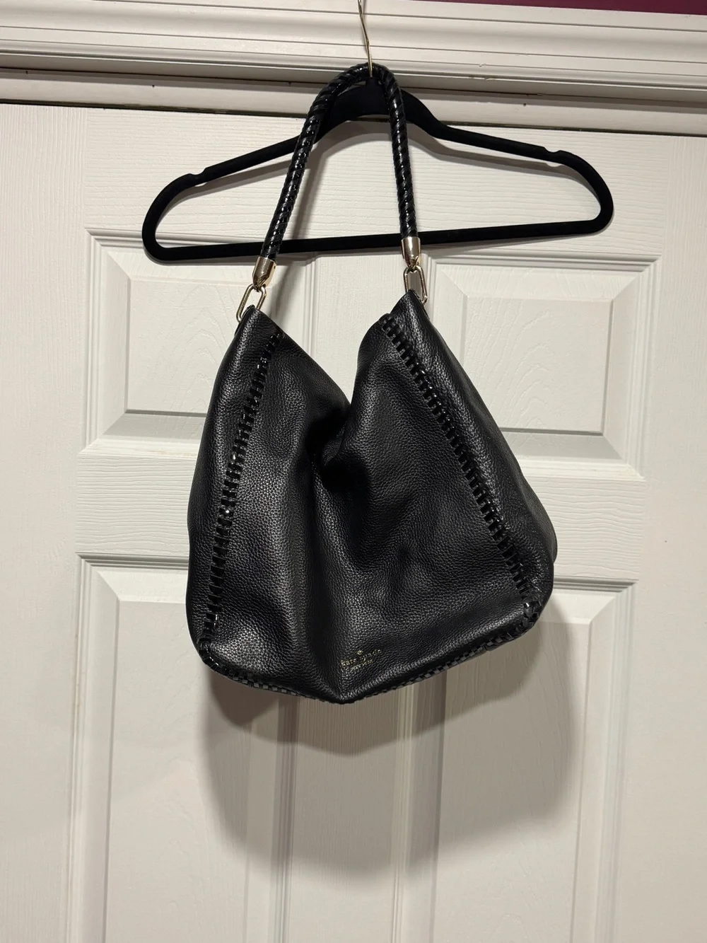 Kate Spade Black Leather Hobo Bag